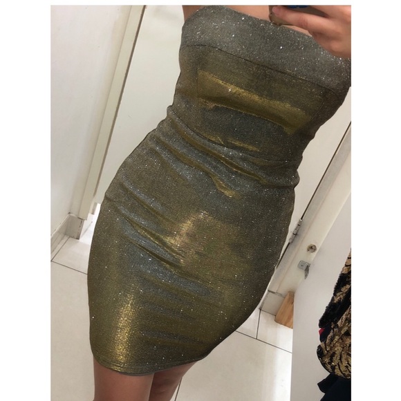 Papaya Dresses & Skirts - Gold & Silver Bodycon Dress